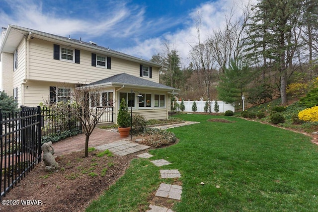 2528 N Hills Dr, Williamsport, PA 17701 - view of front of home with a fenced backyard and a front yard
