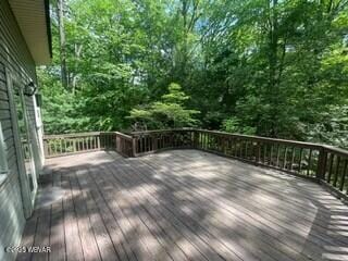 10296 Renovo Rd, North Bend, PA 17760 - wooden terrace with a wooded view