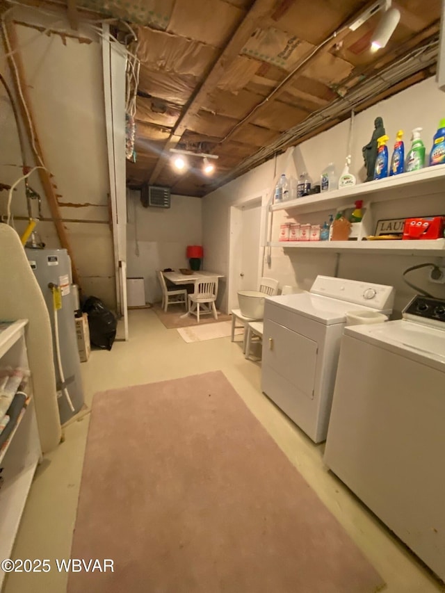 10296 Renovo Rd, North Bend, PA 17760 - washroom with water heater and washer and dryer