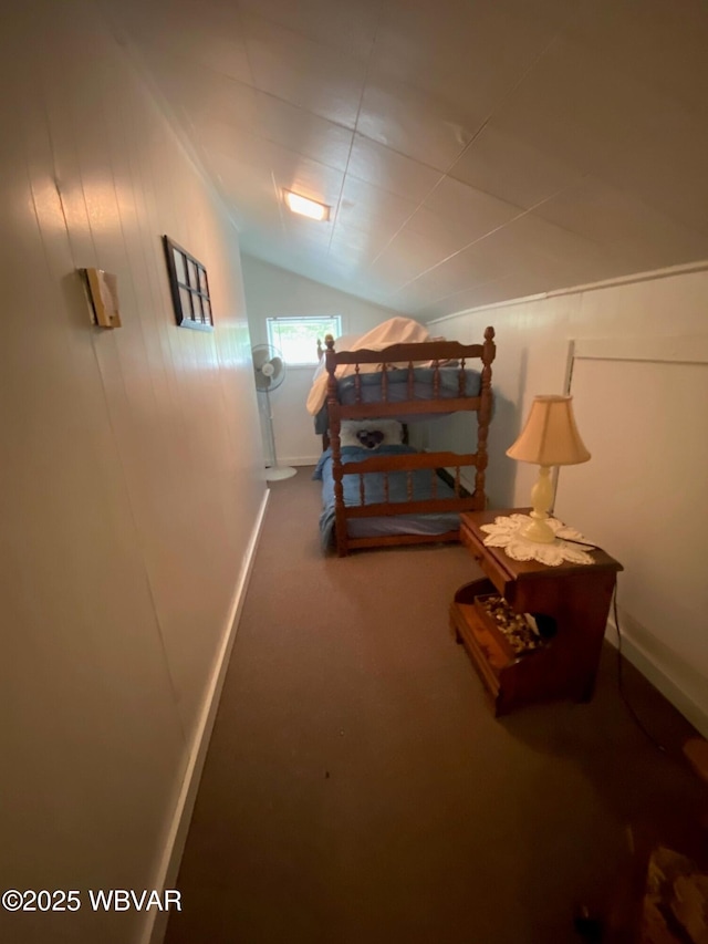 10296 Renovo Rd, North Bend, PA 17760 - carpeted bedroom with vaulted ceiling and baseboards