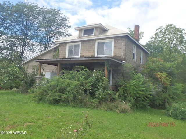 1191 Pinchtown Rd, Montgomery, PA 17752 - view of front of property with a chimney and stone siding