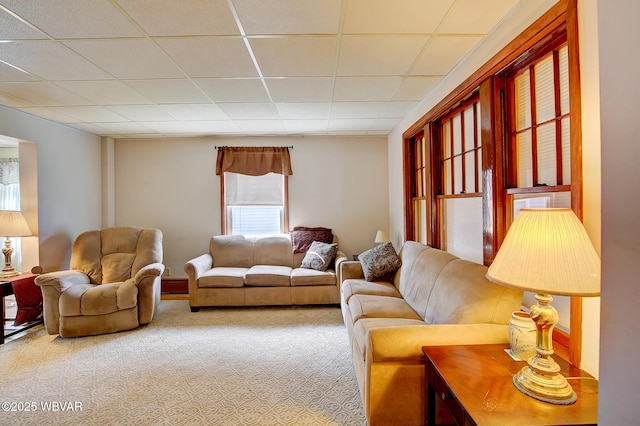 104 Pearl St, Lock Haven, PA 17745 - living area with a paneled ceiling and baseboard heating