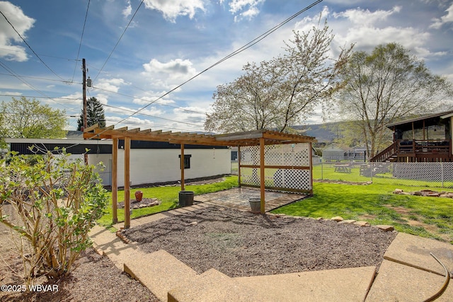 104 Pearl St, Lock Haven, PA 17745 - view of yard featuring a patio area and a pergola