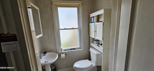 bathroom featuring toilet and a sink