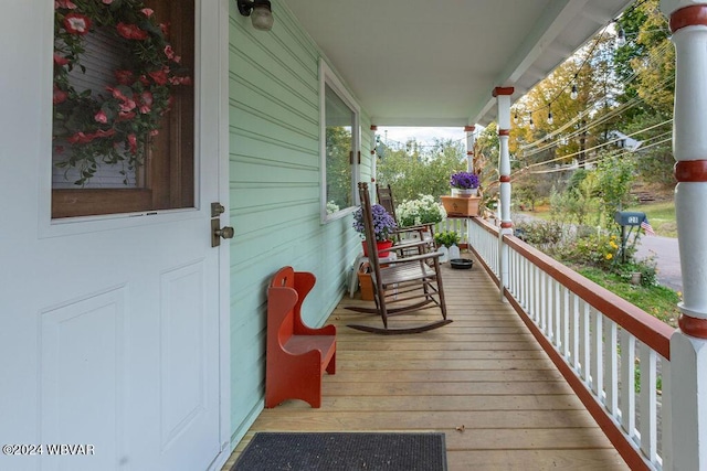 balcony with covered porch