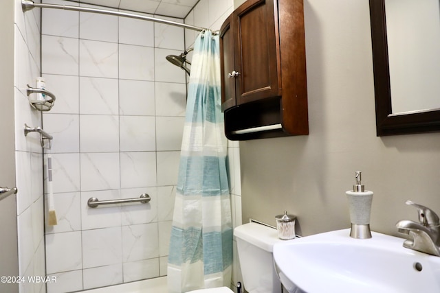 bathroom with toilet and sink