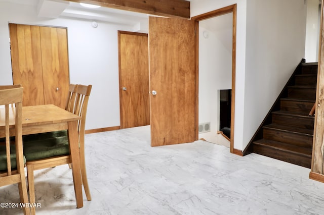 view of unfurnished dining area