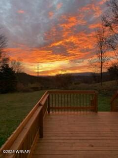 view of deck at dusk