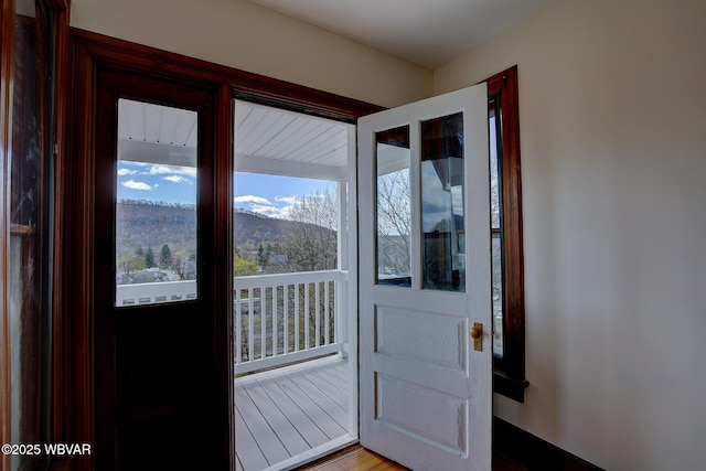 view of doorway to outside