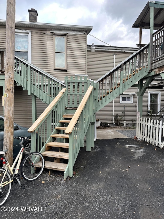 doorway to property with a deck