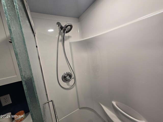 interior details featuring walk in shower