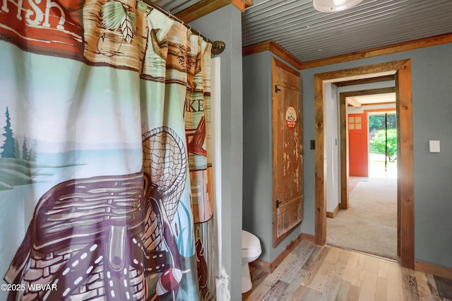 4792 Muncy Exchange Rd, Turbotville, PA 17772 - full bathroom with toilet and wood finished floors