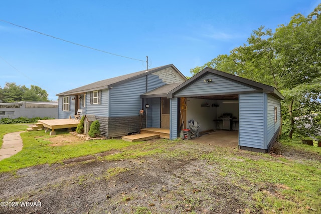 4792 Muncy Exchange Rd, Turbotville, PA 17772 - view of front of house with a wooden deck