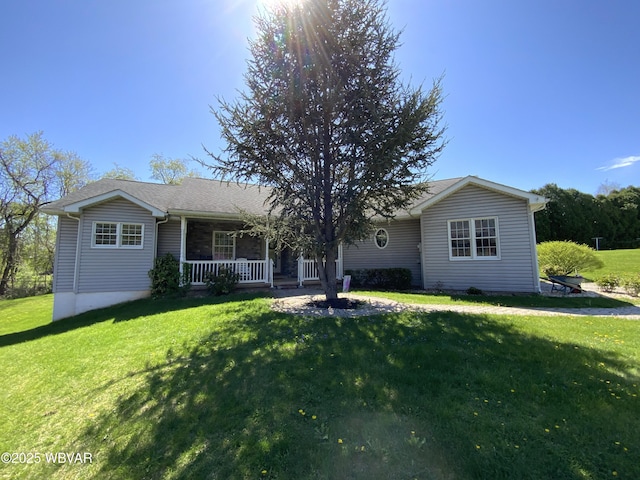 32 Chestnut Ct, Jersey Shore, PA 17740 - single story home with covered porch and a front lawn
