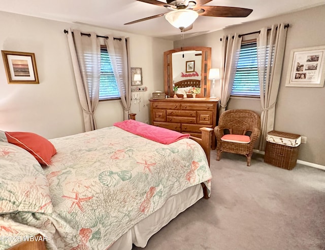 15 Hillview Ave, Williamsport, PA 17701 - bedroom featuring multiple windows, carpet, and a ceiling fan