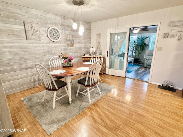 15 Hillview Ave, Williamsport, PA 17701 - dining area with wood finished floors and a ceiling fan