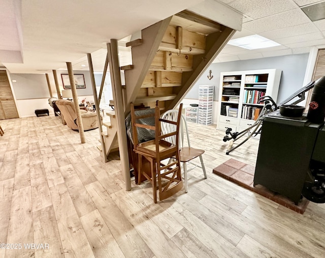 15 Hillview Ave, Williamsport, PA 17701 - finished basement with stairway and light wood finished floors