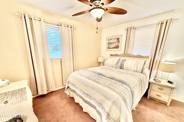 15 Hillview Ave, Williamsport, PA 17701 - bedroom with light carpet, a ceiling fan, and baseboards