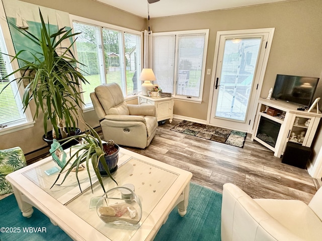 15 Hillview Ave, Williamsport, PA 17701 - living area with wood finished floors and baseboards