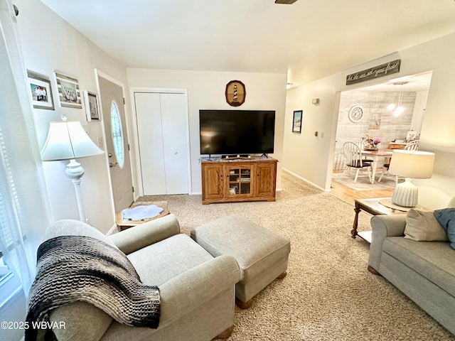 15 Hillview Ave, Williamsport, PA 17701 - living area with baseboards and light carpet