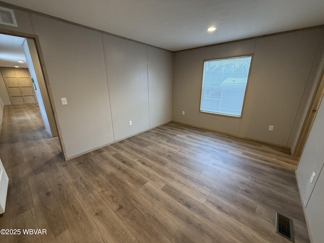 interior space with light hardwood / wood-style flooring