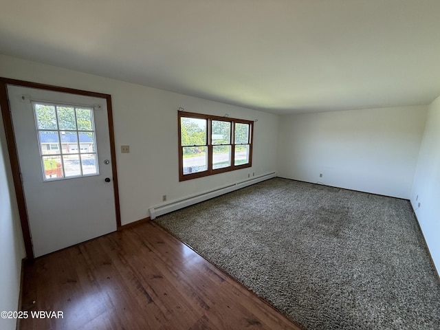 309 W Keller St, Lock Haven, PA 17745 - entryway with baseboard heating, plenty of natural light, and wood finished floors