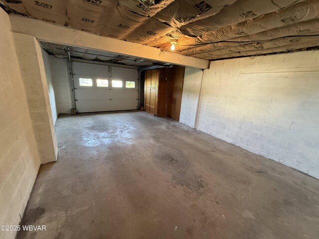 309 W Keller St, Lock Haven, PA 17745 - garage with concrete block wall