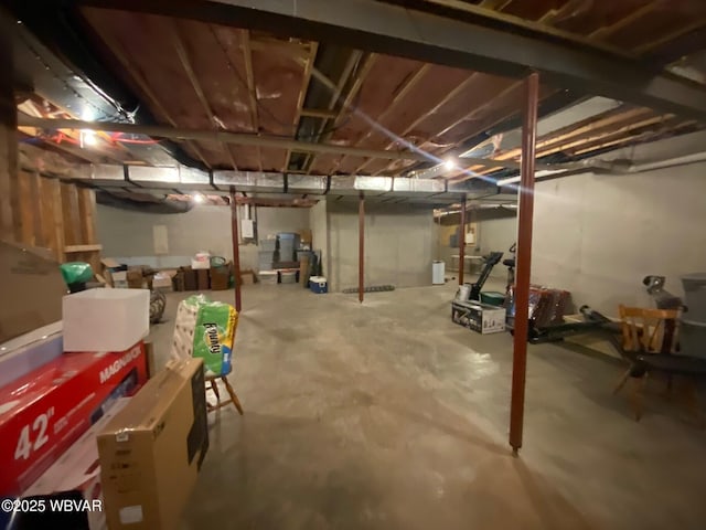 view of basement