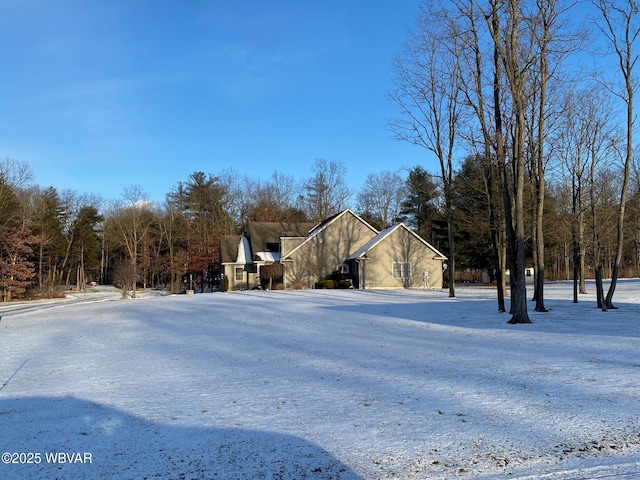 view of snowy exterior