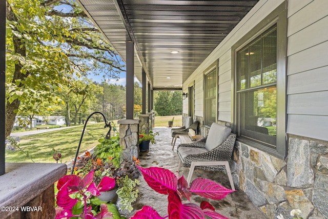 view of patio with covered porch