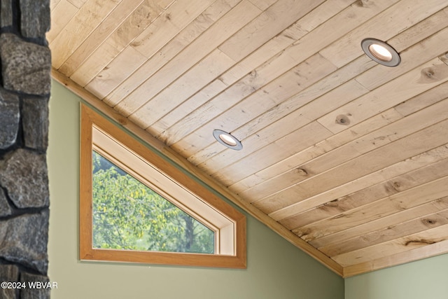 room details with wooden ceiling