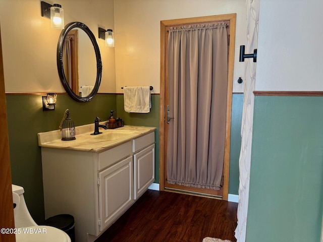61 W Houston Ave, Montgomery, PA 17752 - bathroom featuring vanity and wood finished floors