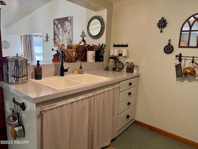 61 W Houston Ave, Montgomery, PA 17752 - bathroom with vanity and vaulted ceiling
