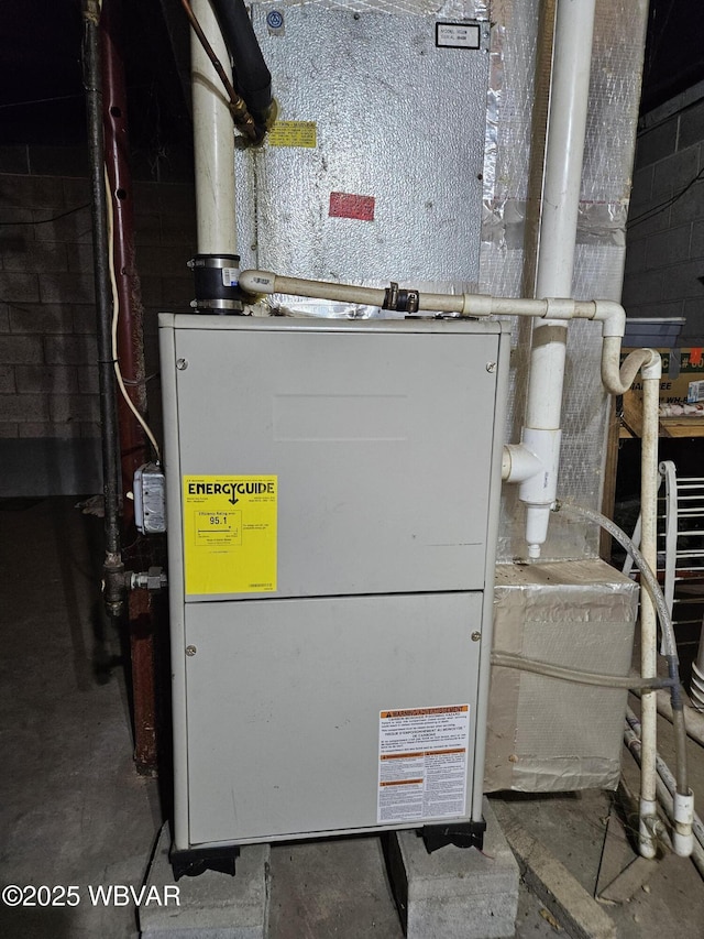 93 Woodside Rd, Danville, PA 17821 - utility room with heating unit