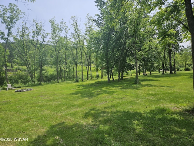 93 Woodside Rd, Danville, PA 17821 - view of green lawn with an outdoor fire pit