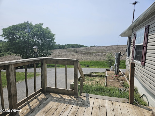 93 Woodside Rd, Danville, PA 17821 - wooden terrace featuring a view of rural / pastoral area