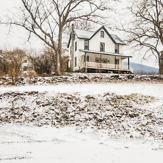 view of front of home with a porch