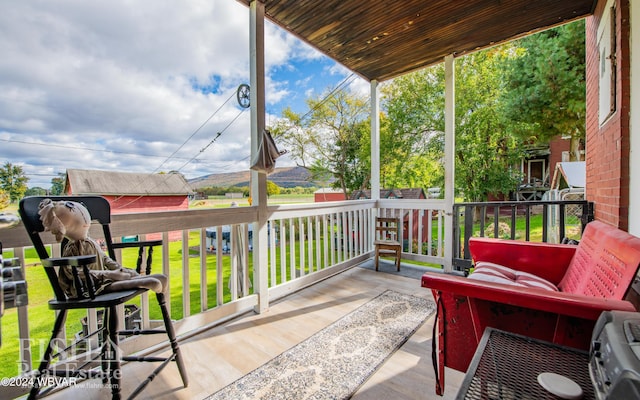 view of patio with a porch