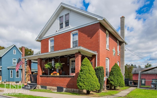 view of front property with a porch