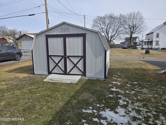 view of shed