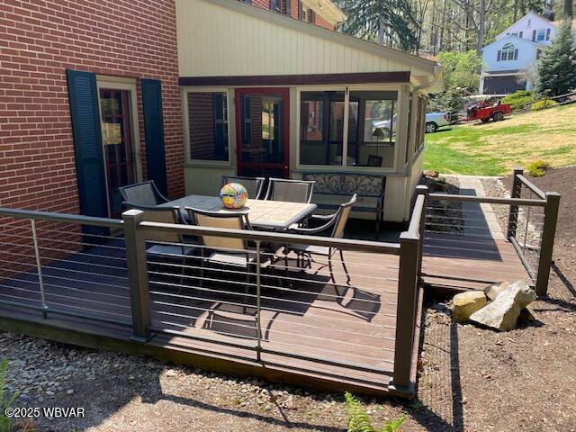 1550 Campbell St, Williamsport, PA 17701 - wooden terrace with outdoor dining space