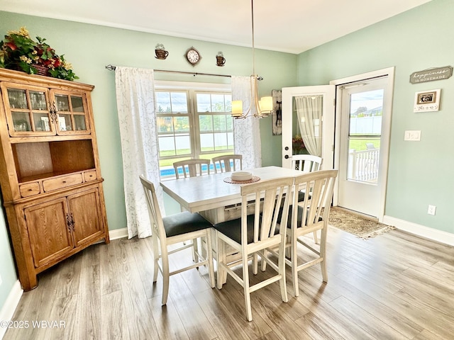 2035 Woodland Rd, Montoursville, PA 17754 - dining area with light wood-style flooring and baseboards