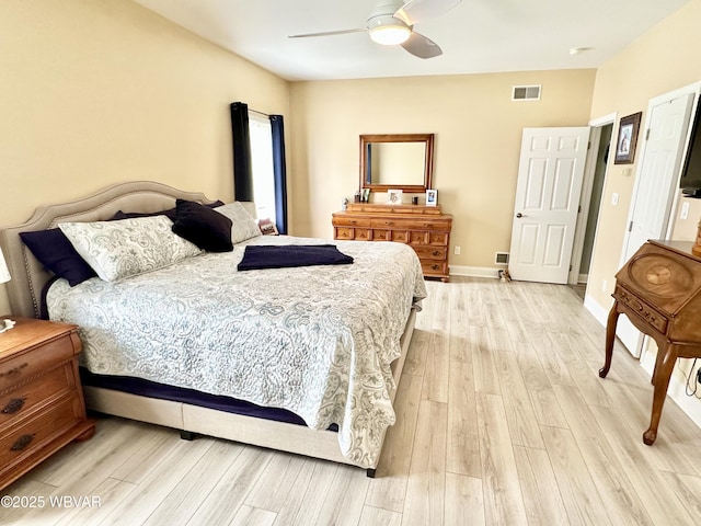 2035 Woodland Rd, Montoursville, PA 17754 - bedroom featuring light wood finished floors and ceiling fan
