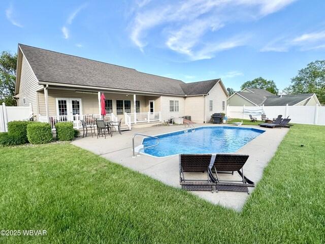 2035 Woodland Rd, Montoursville, PA 17754 - view of swimming pool with a patio and french doors