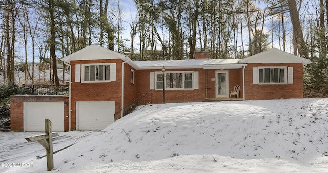 view of front of home featuring a garage