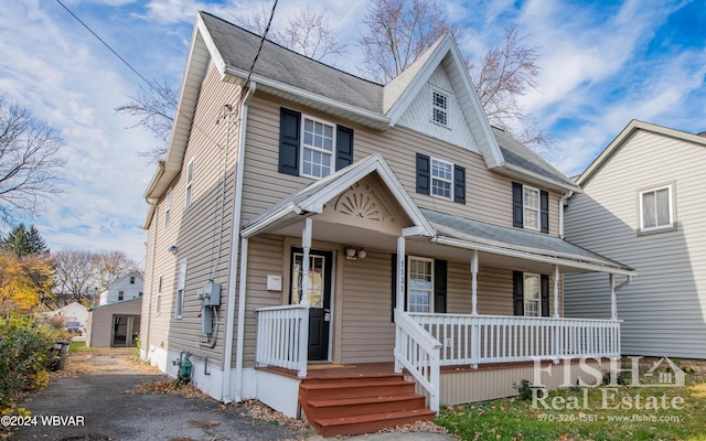 view of front of home with a porch