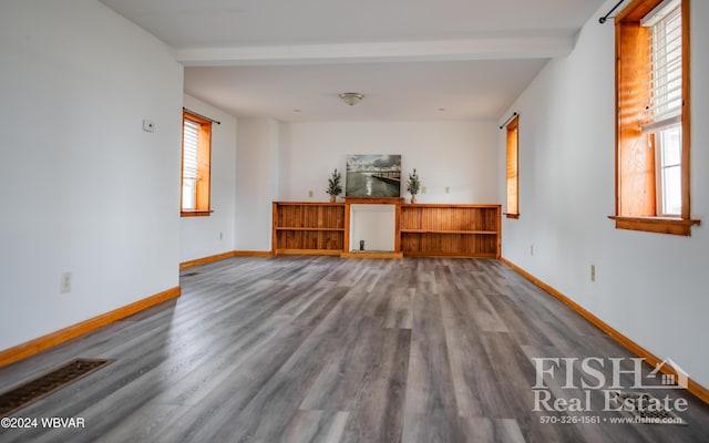 empty room featuring hardwood / wood-style floors