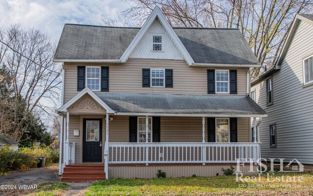 view of front of house with covered porch