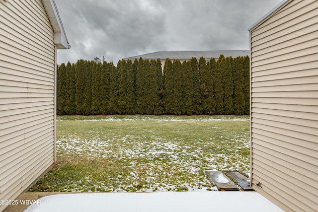 view of snowy yard