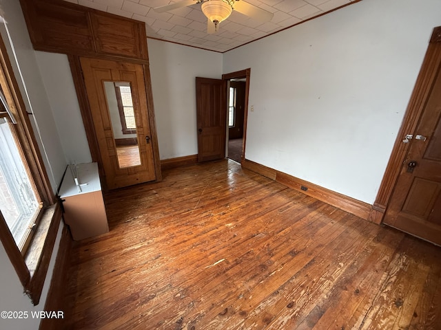 unfurnished room featuring wood-type flooring